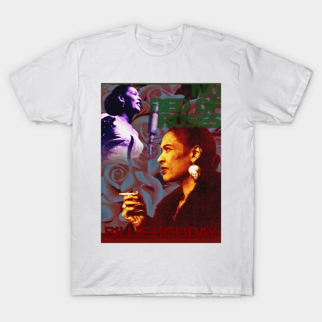 Billie Holiday Portrait Collage T-Shirt by Dez53